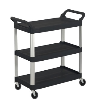 Small Black Service Cart, Cap. 200 Lbs.